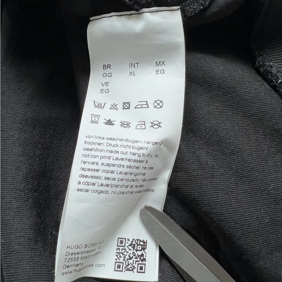 HUGO BOSS Men's Logo Details Hooded Sweatshirt in Black Size XL - Picture 12 of 14